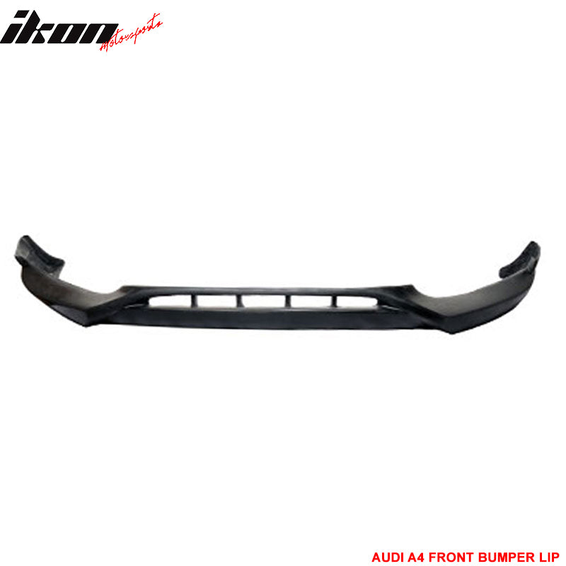 Front Bumper Lip Compatible With 2009-2012 AUDI A4 B8, RG Style PU Front Lip Spoiler Splitter by IKON MOTORSPORTS, 2010 2011