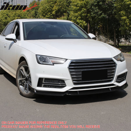 Fits 2017–2018 Audi S4 A4 Quattro B9 Front Bumper Lip Spoiler Carbon Fiber Print