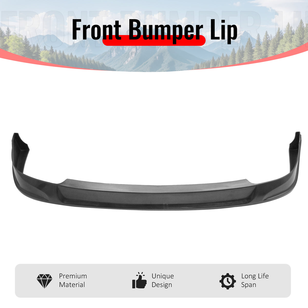Fits 94-97 Acura Integra Concept Style Front Bumper Lip Spoiler PU Unpainted