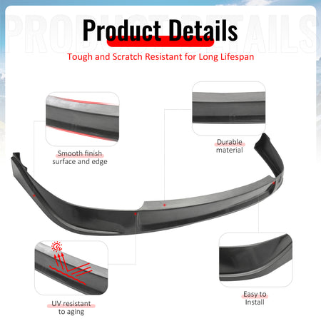 Fits 94-97 Acura Integra Concept Style Front Bumper Lip Spoiler PU Unpainted