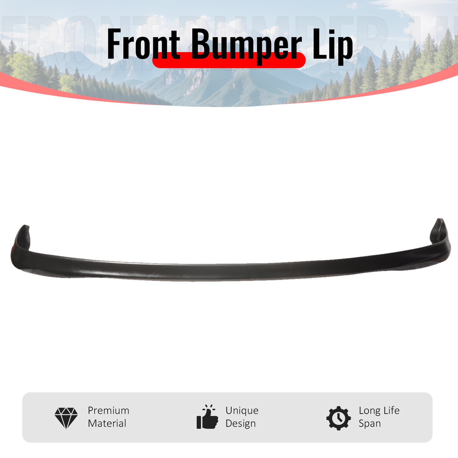 Fits 94-97 Acura Integra Type R/TR Style Front Bumper Lip Spoiler PU Unpainted