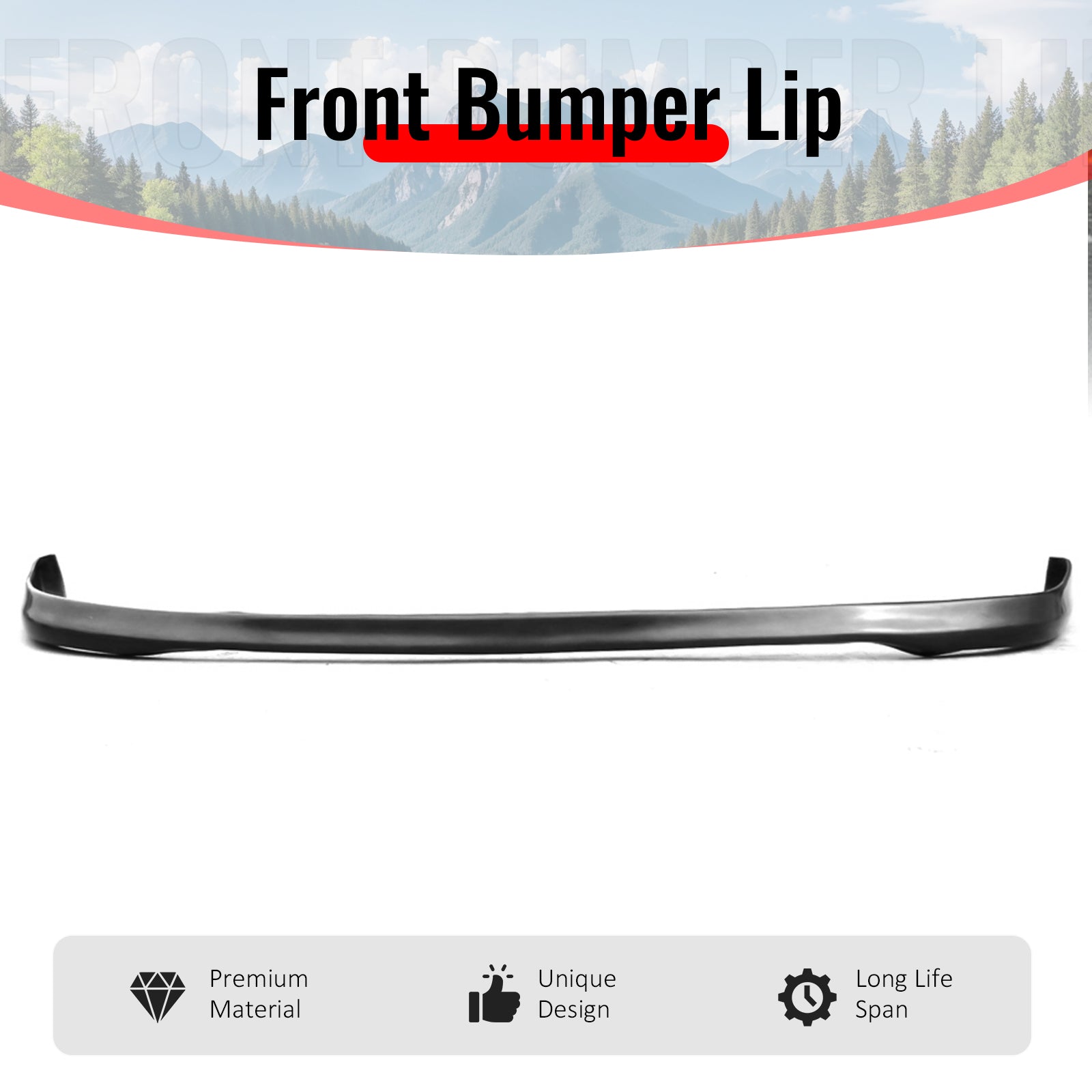 Fits 94-97 Acura Integra TR2 Style Front Bumper Lip Spoiler Chin PU Unpainted