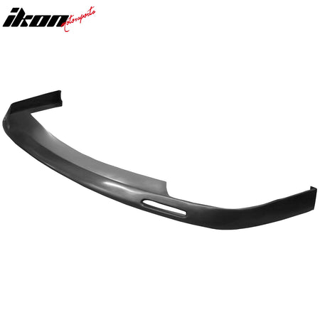 IKON MOTORSPORTS Front Bumper Lip, Compatible with 1998-2001 Acura Integra, Backyard Style Black PU Polyurethane Air Dam Chin Spoiler Protector Splitter