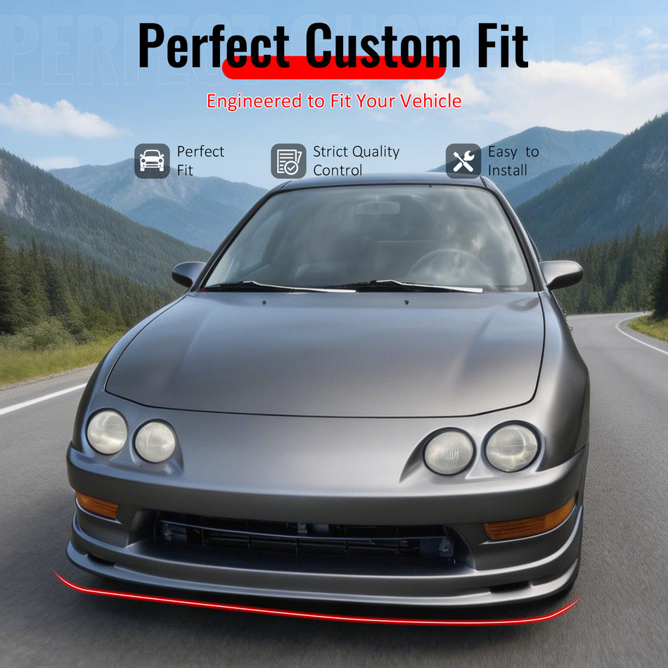 Fits 98-01 Acura Integra Mugen Style Front Bumper Lip Spoiler Chin PU Unpainted