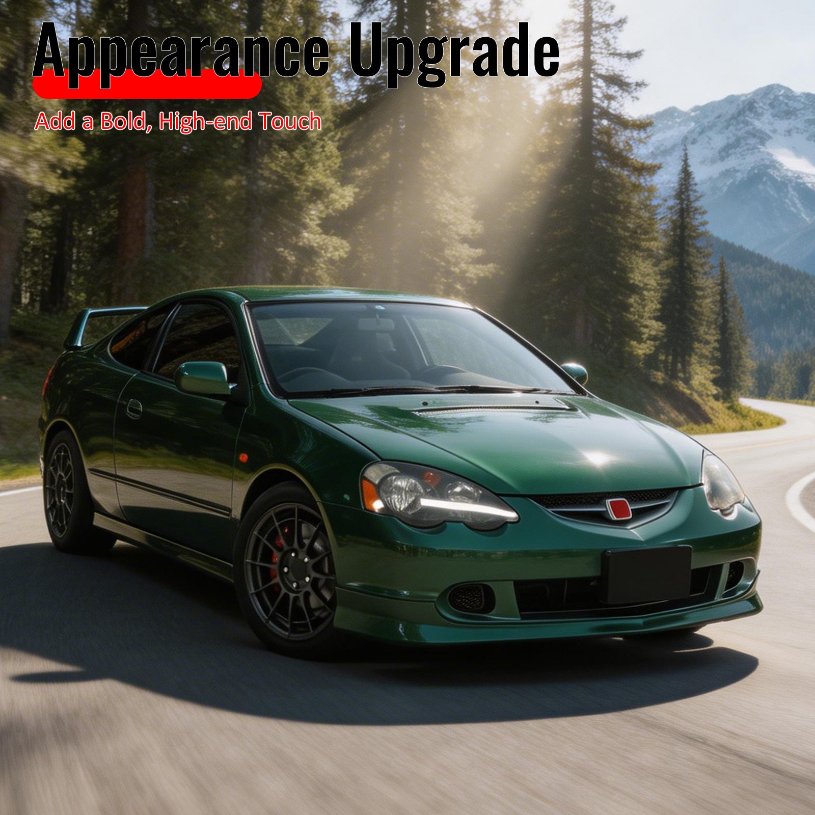 Fits 02-04 Acura RSX Type R/TR Style Front Bumper Lip Spoiler Chin PU Unpainted
