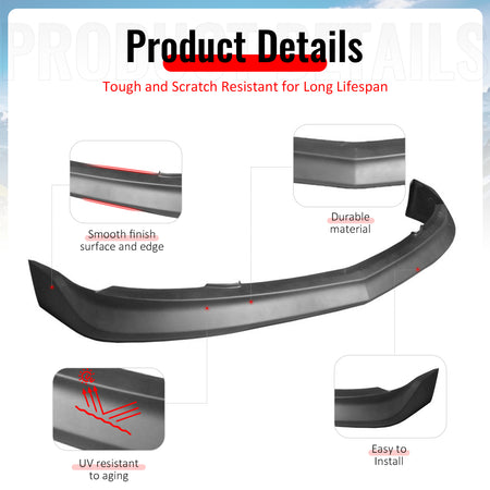 Fits 05-06 Acura RSX Mugen Style Front Bumper Lip Spoiler Splitter PU Unpainted