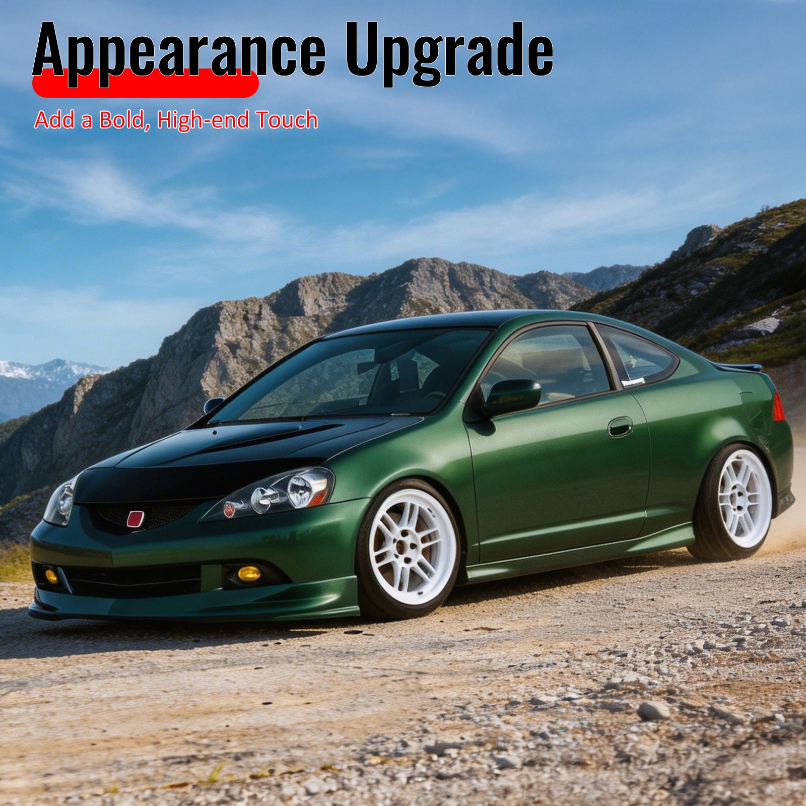 Fits 05-06 Acura RSX Performance 1 Style Front Bumper Lip Spoiler PU Unpainted