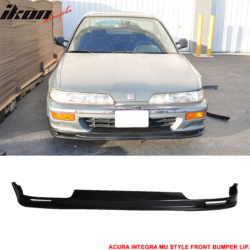 1992-1993 Acura Integra MU Style Unpainted Black Front Bumper Lip PU