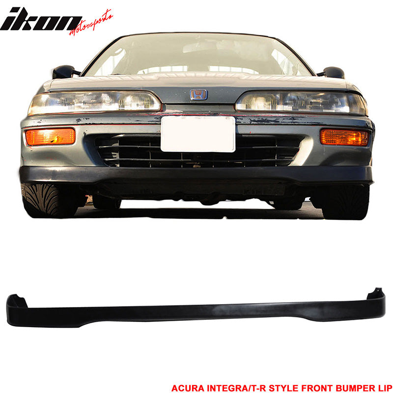 1992-1993 Acura Integra T-R Style Unpainted Black Front Bumper Lip PU