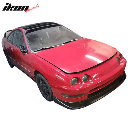 Front Bumper Lip Compatible With 1994-1997 Acura Integra, C Style Unpainted PU Air Dam Chin Protector Front Bumper Lip by IKON MOTORSPORTS, 1995 1996