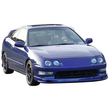 IKON MOTORSPORTS, Front Bumper Lip Compatible With 1998-2001 Acura Integra, Air Dam Chin Front Bumper Lip Spoiler Splitter PP Polypropylene Mugen Style, 1999 2000