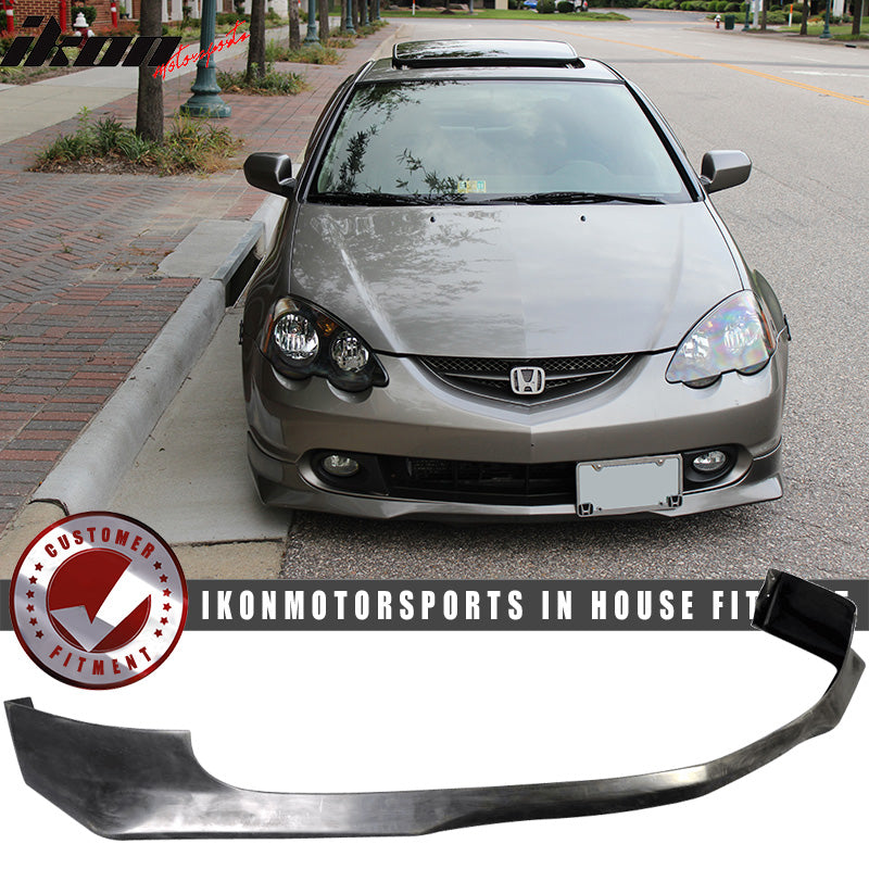 2002-2004 Acura RSX DC5 EVO Style Unpainted Black Front Bumper Lip PU