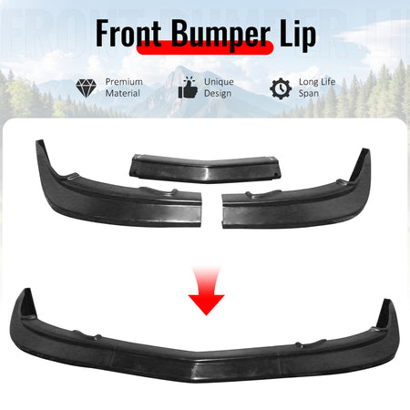 Fits 05-06 Acura RSX Mugen Style Front Bumper Lip Spoiler Chin PU Unpainted 3PCS