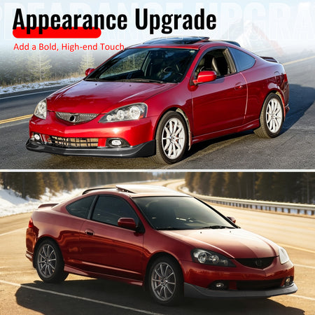 Fits 05-06 Acura RSX Mugen Style Front Bumper Lip Spoiler Chin PU Unpainted 3PCS