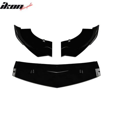 Fits 17-26 Alfa Romeo Giulia Sport Line IKON Front Bumper Lip 3PCS Gloss Black