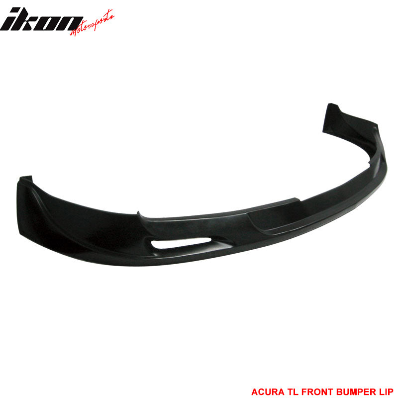 Fits 04-06 Acura TL Mugen Style Front Bumper Lip Spoiler Unpainted Black PU