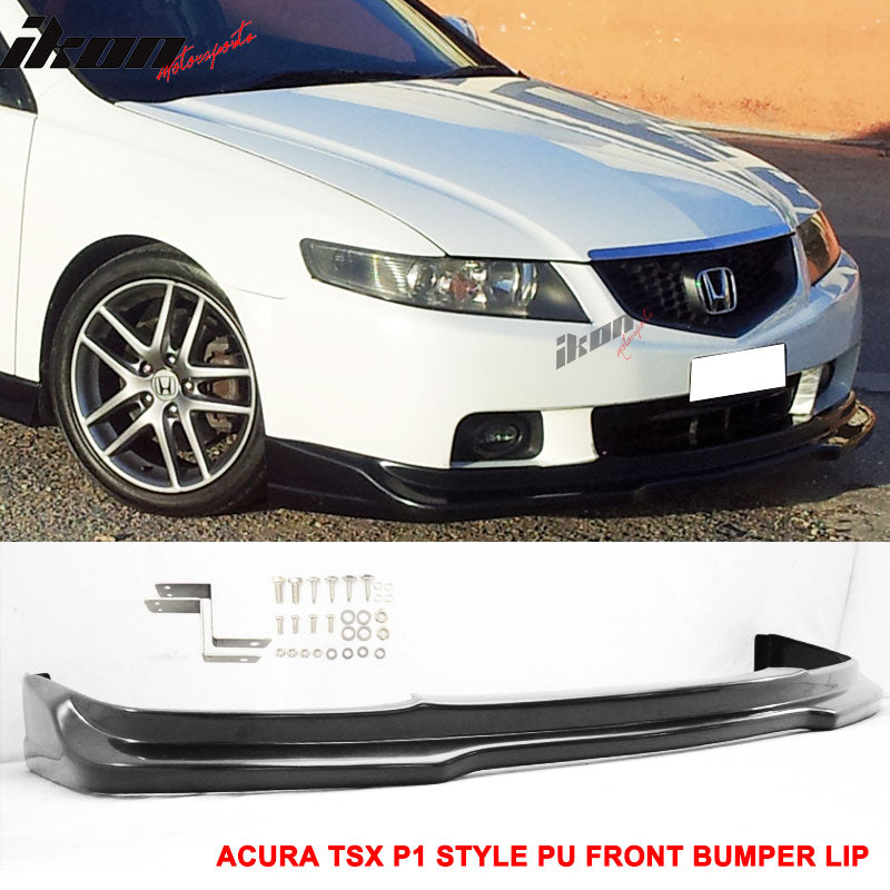 2004-2005 Acura TSX P1 Style Unpainted Front Lip Splitter PU