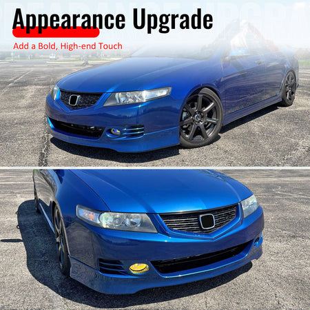 Fits 06-08 Acura TSX Unpainted Front Bumper Lip Lower Air Dam Spoiler PU 3PCS