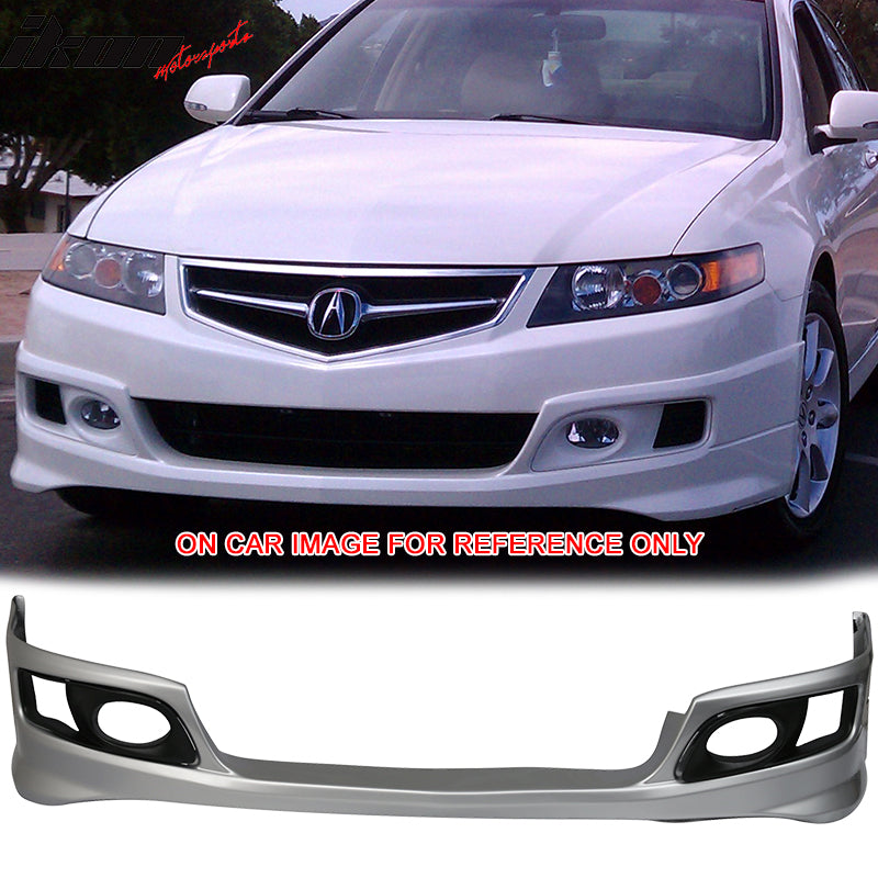 2006-2008 Acura TSX #NH700M Alabaster Silver Metallic Front Lip PU