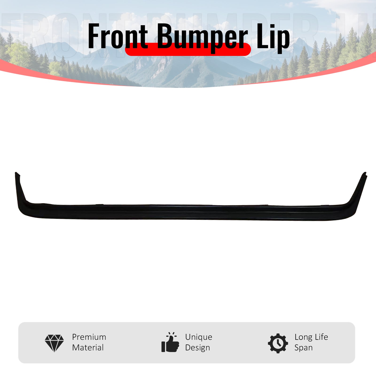 Fits 84-92 BMW E30 3-Series MDA Style Front Bumper Lip Spoiler Chin PU Unpainted
