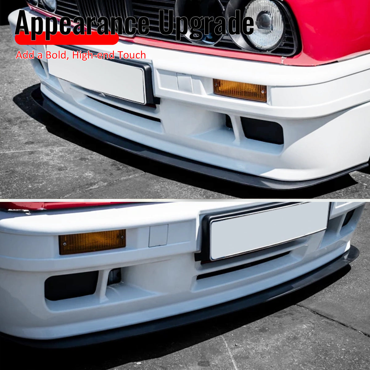 Fits 84-92 BMW E30 3-Series MDA Style Front Bumper Lip Spoiler Chin PU Unpainted