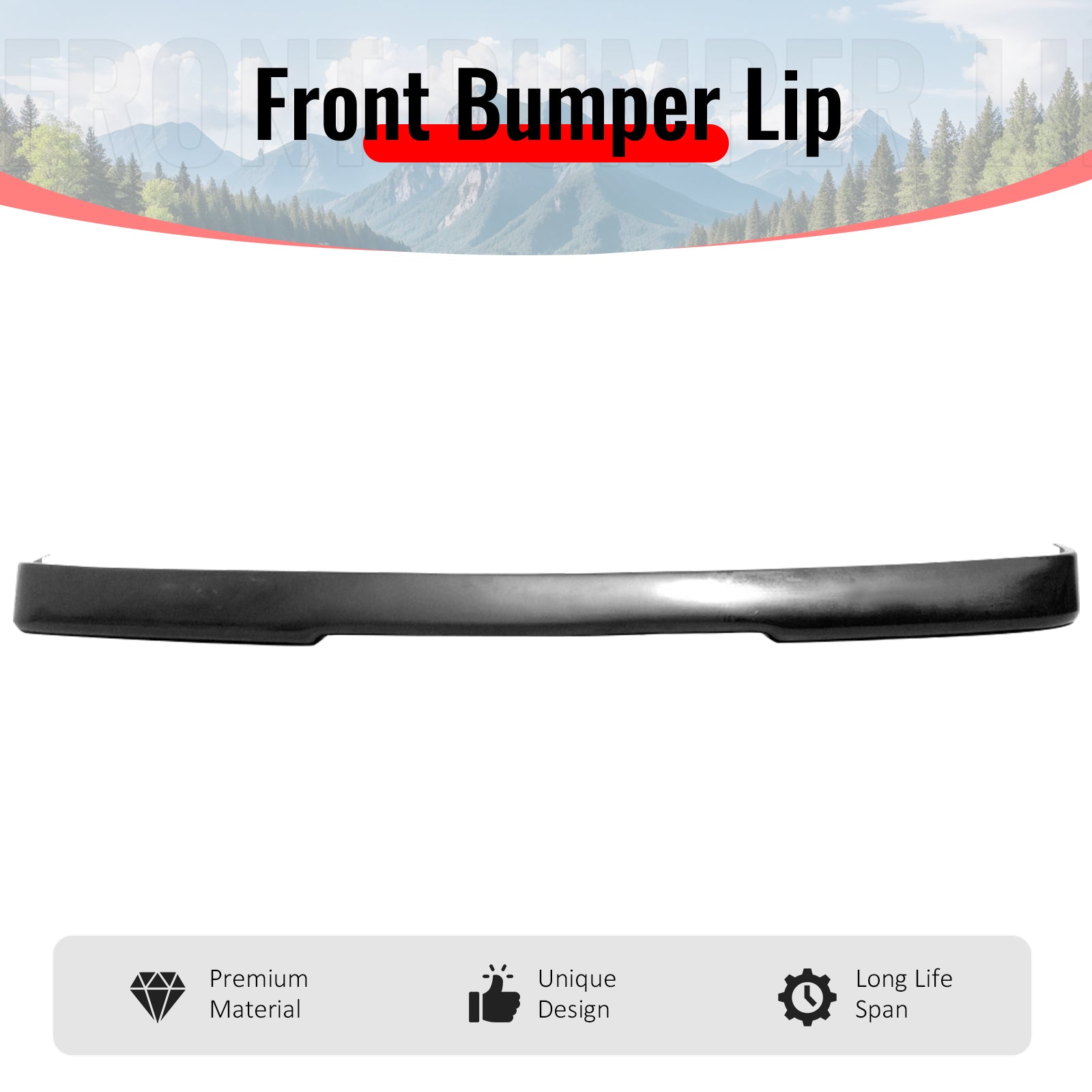 Fits 84-92 BMW E30 3-Series RG Style Front Bumper Lip Spoiler Chin PU Unpainted