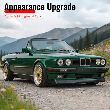 Fits 84-92 BMW E30 3-Series RG Style Front Bumper Lip Spoiler Chin PU Unpainted