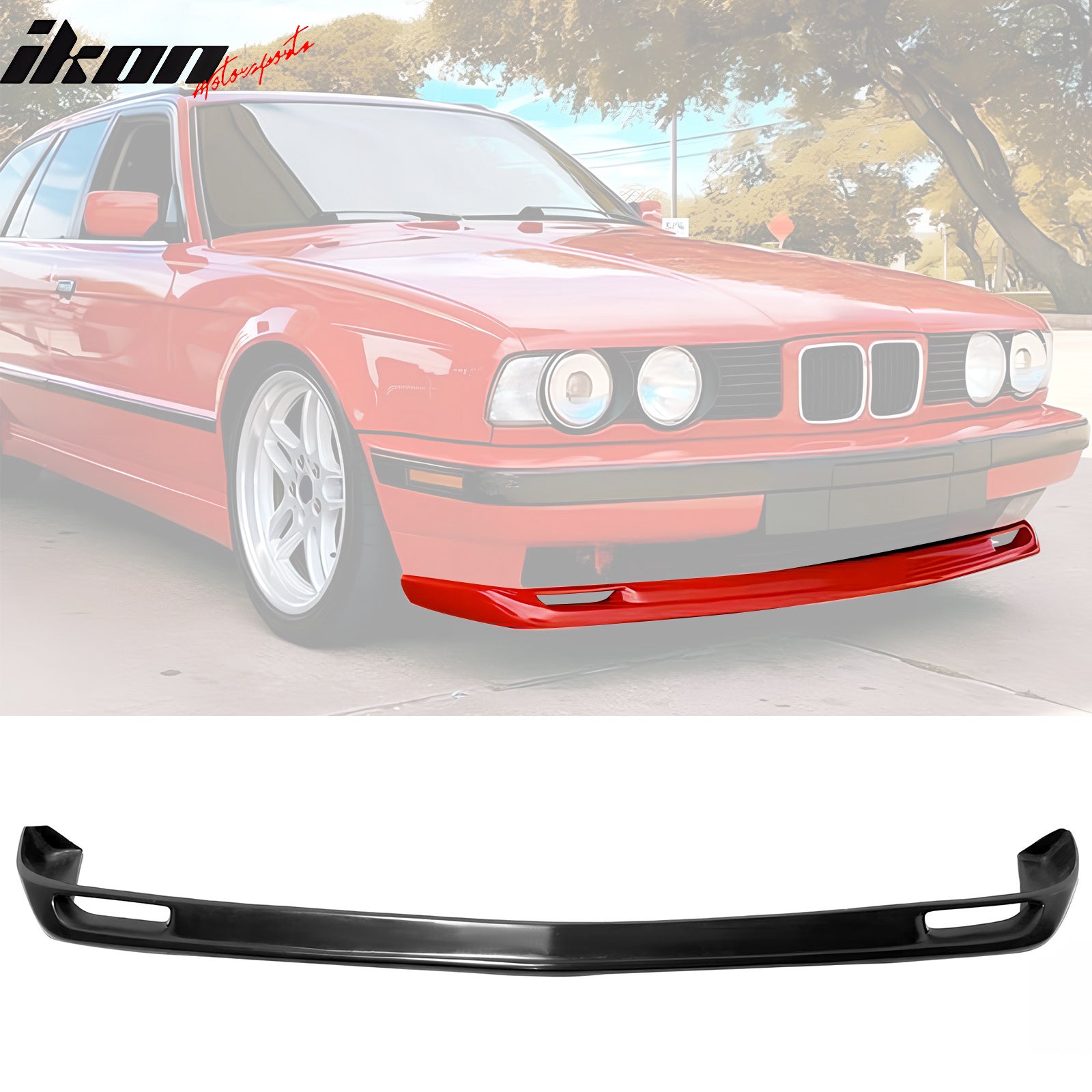 IKON MOTORSPORTS Front Bumper Lip, Compatible with 1987-1996 BMW E34 5 ...