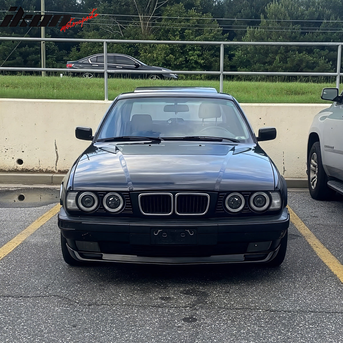 Fits 87-96 BMW E34 5-Series M-Tech Style Front Bumper Lip Spoiler Unpainted PU
