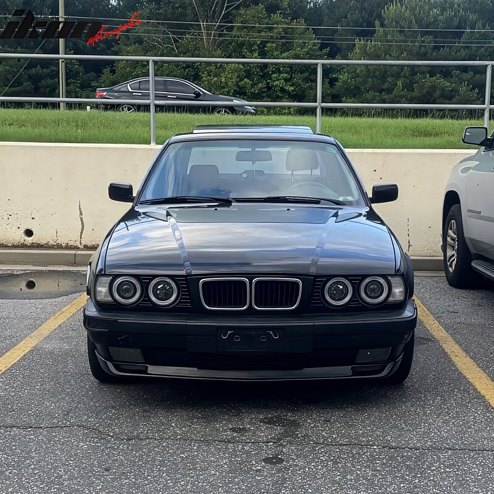 Fits 87-96 BMW E34 5-Series M-Tech Style Front Bumper Lip Spoiler Unpainted PU