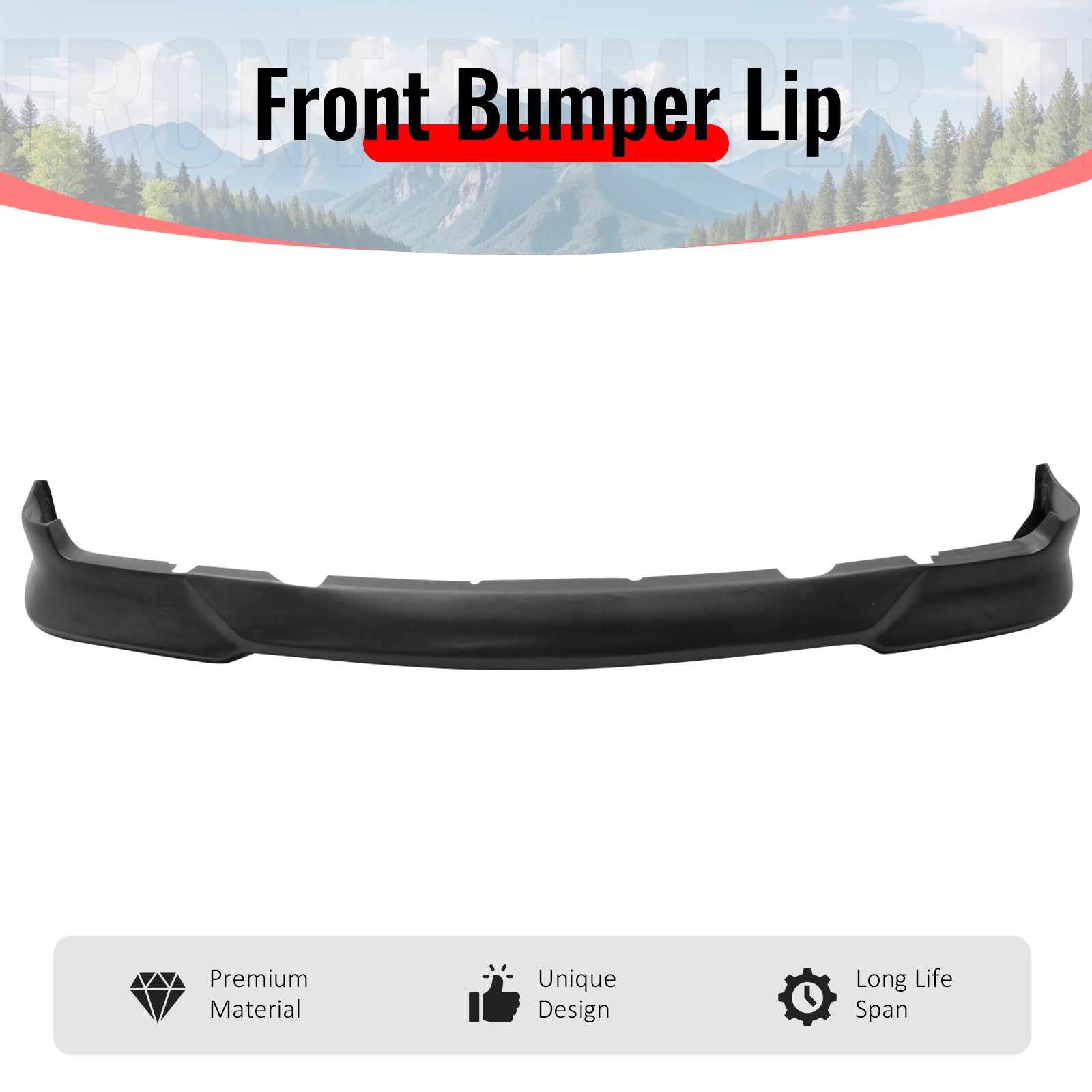 Fits 92-98 BMW E36 3 Series M-Tech Style Front Bumper Lip Spoiler PU Unpainted