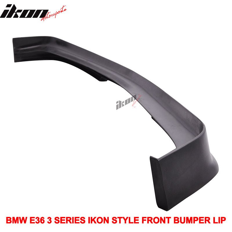 Fits 92-98 BMW E36 3-Series Front Bumper Lip Spoiler IKON Style Unpainted PU