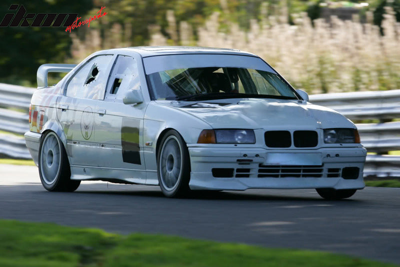 Fits 92-98 BMW E36 3 Series M Sport Front Bumper Lip Spoiler Unpainted - PU