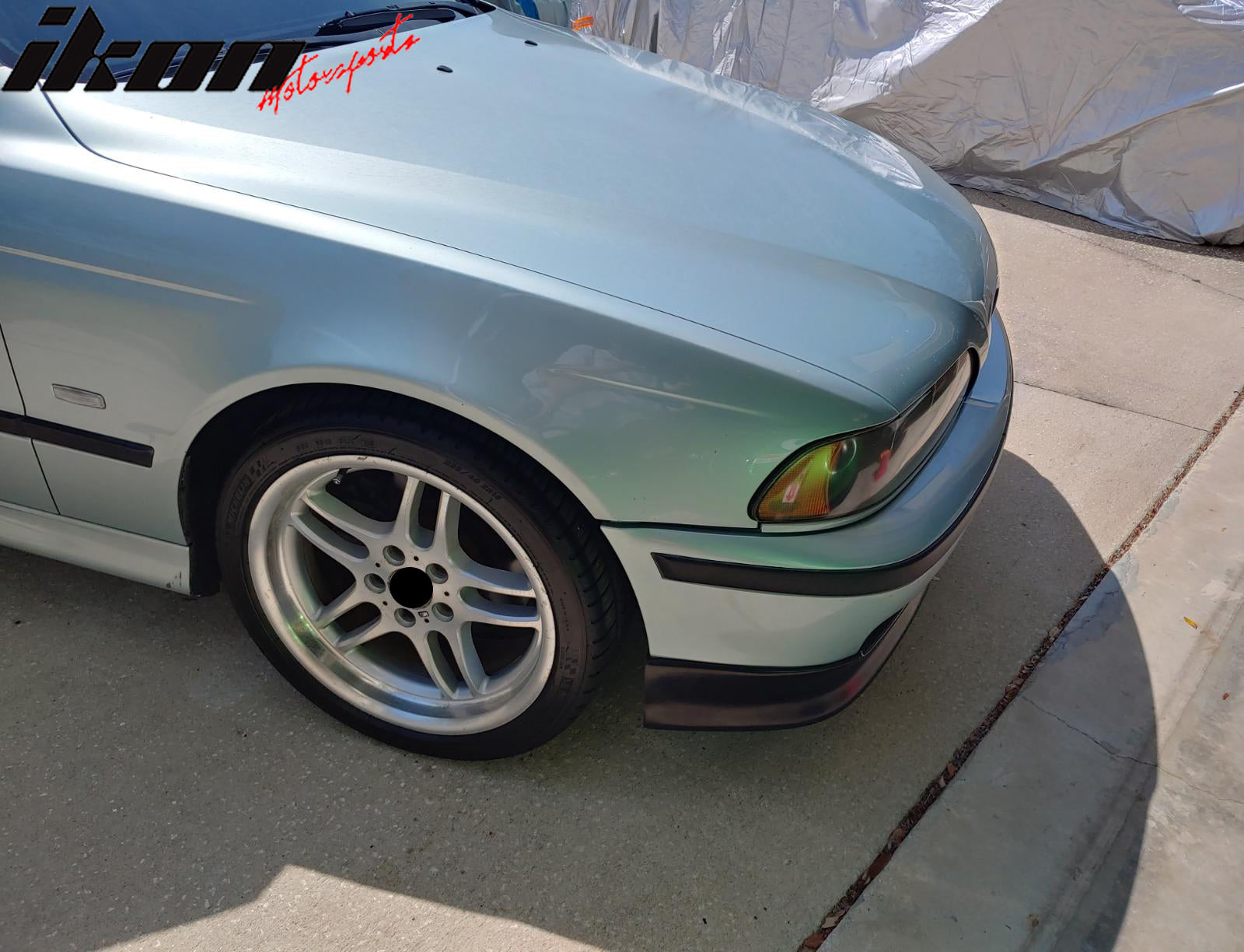 Fits 97-00 BMW E39 5-Series M Style Front Bumper Lip Spoiler Unpainted Black PU
