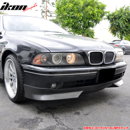 Front Bumper Lip Compatible With 2001-2003 BMW E39 5-SERIES WILL NOT FIT M5, Mtec Style PU Black Front Lip Spoiler Splitter by IKON MOTORSPORTS, 2002