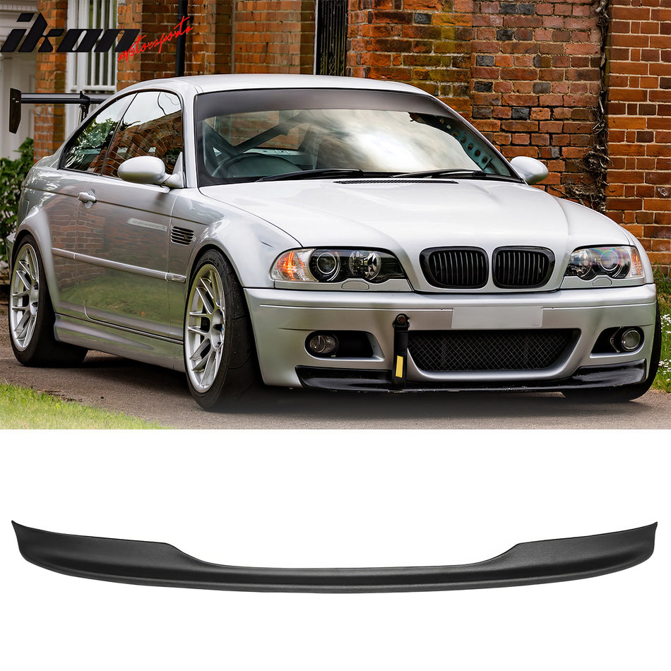 2001-2006 BMW E46 M3 Front Lower Bumper Lip Air Dam Chin Spoiler Splitter CSL Style RTS Rough Textured Surface PU Polyurethane