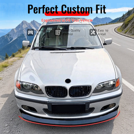 Fit 1999-2005 BMW E46 3-Series M Sport Front Bumper Lip CSL Style