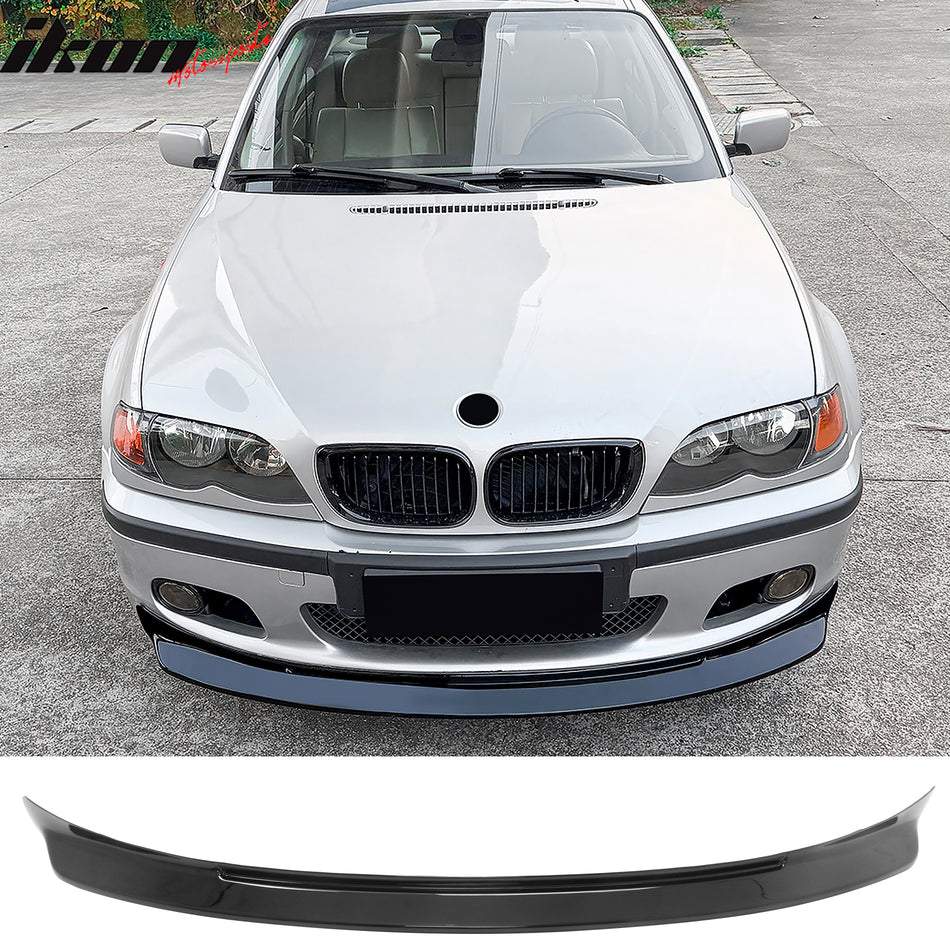 1999-2005 BMW E46 3-Series M Sport CSL Style Front Bumper Lip Gloss Black ABS