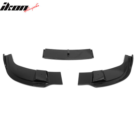 Fits 04-10 BMW E60 E61 5-Series M Sport H Style Front Bumper Lip Gloss Black ABS