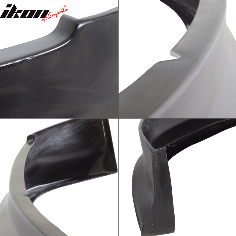 Front Bumper Lip Compatible With 2004-2010 BMW E60 E61 5 Series, IKON Style  Black PU Front Lip Finisher Under Chin Spoiler Add On by IKON MOTORSPORTS,  2005 2006 – Ikon Motorsports