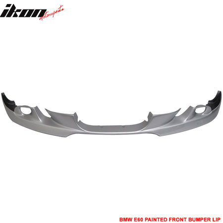 Fits 04-07 BMW E60 5 Series AC Front Bumper Lip #354 Titanium Silver Metallic