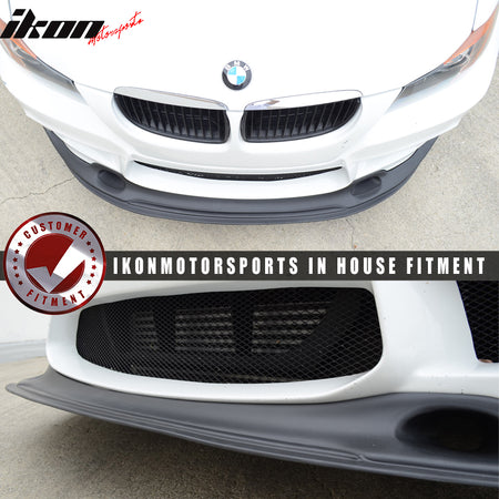 Front Bumper Lip Compatible With 2007-2011 BMW E87 1M, R Type Unpainted PU Front Lip Finisher Under Chin Spoiler Add On by IKON MOTORSPORTS, 2008 2009 2010