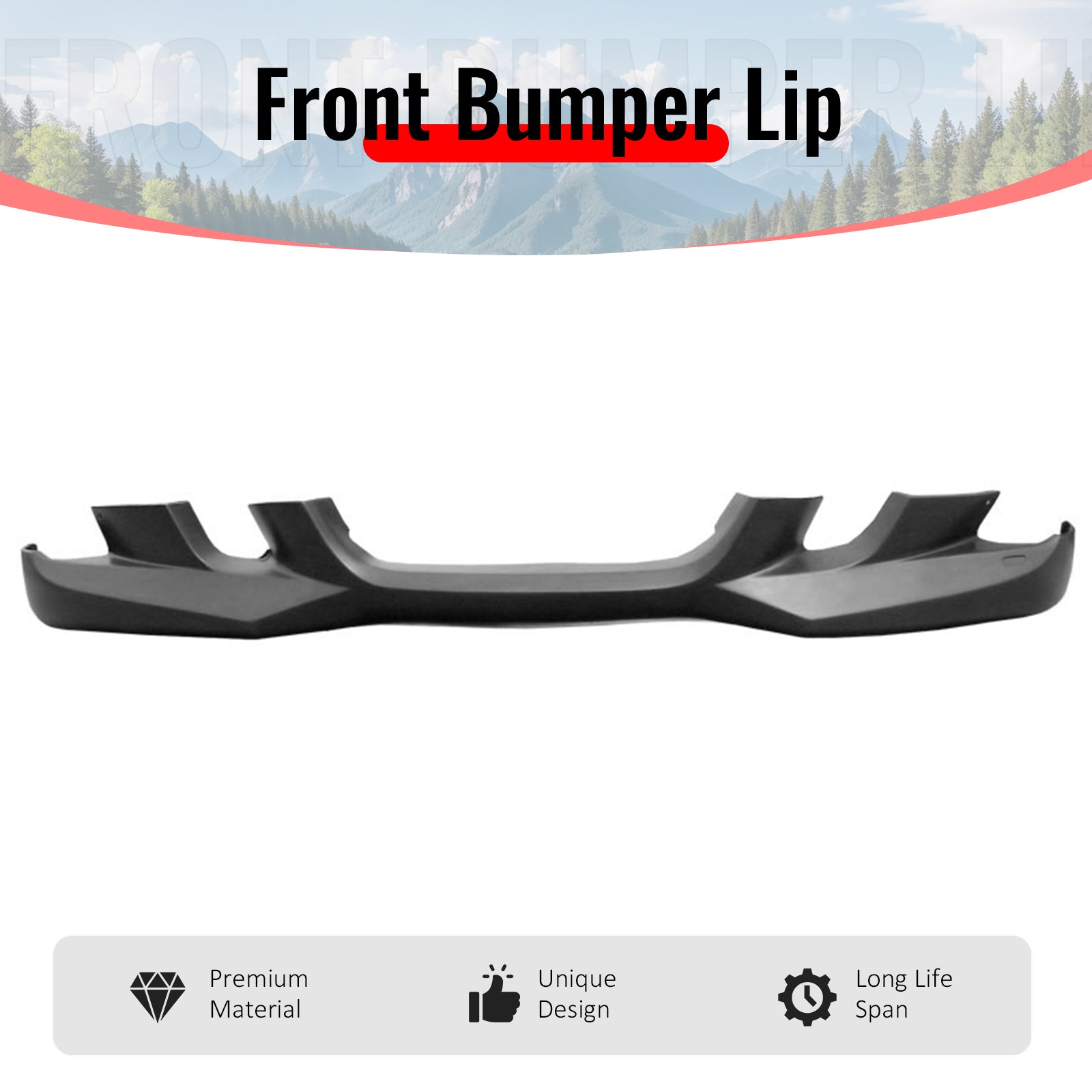 Fits 06-08 BMW E90 3 Series Sedan AC Style Front Bumper Lip Spoiler PU Unpainted