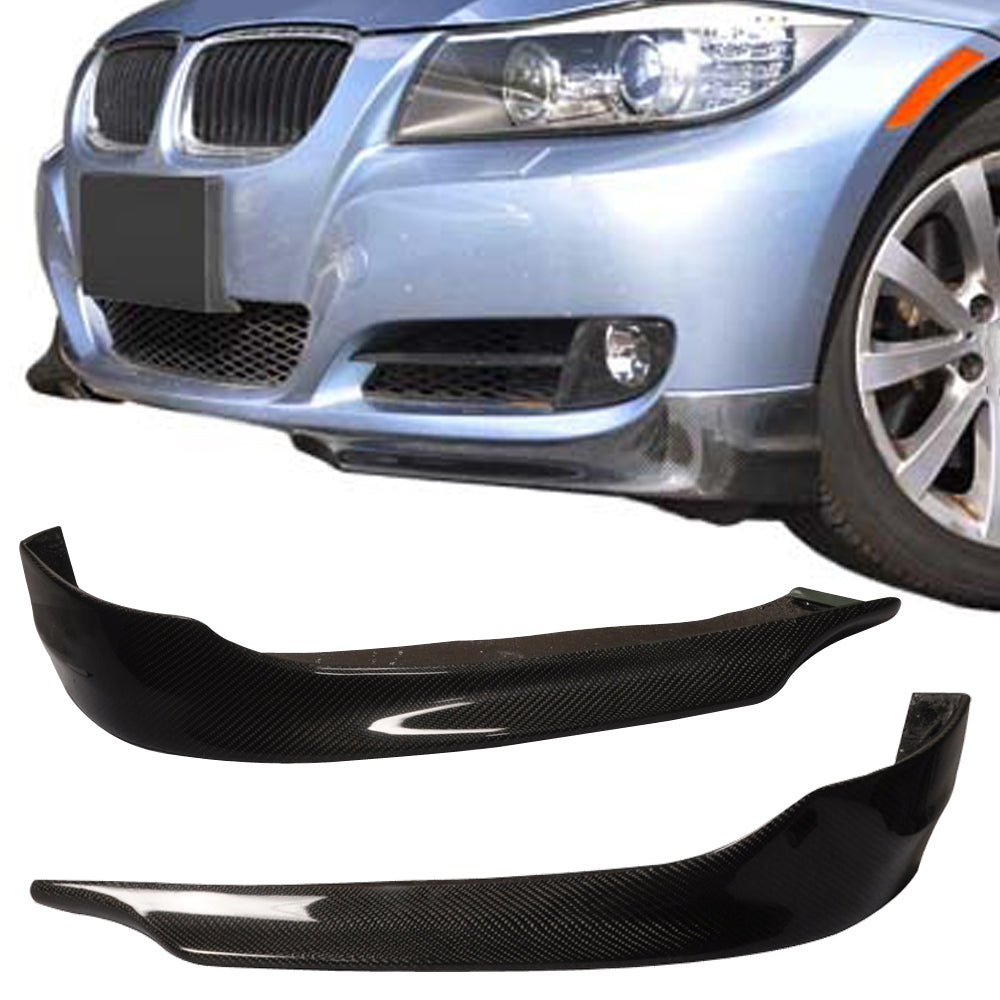 Front Bumper Lip Compatible With 2009-2012 BMW E90, Real Carbon Fiber CF Spoiler Splitter by IKON MOTORSPORTS, 2010 2011