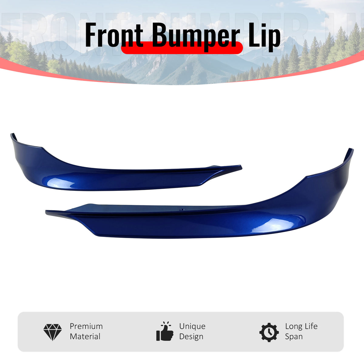 Fits 09-11 E90 LCI OE Painted #A51 Montego Blue Metallic PP Front Splitter