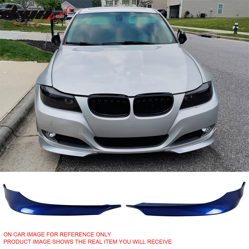 2009-2011 BMW E90 LCI Painted #A51 Montego Blue Metallic Front Lip Splitter PP