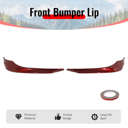 Fits 09-12 BMW E90 3-Series Sedan OE Style Front Lip Splitters Painted #A82 Red
