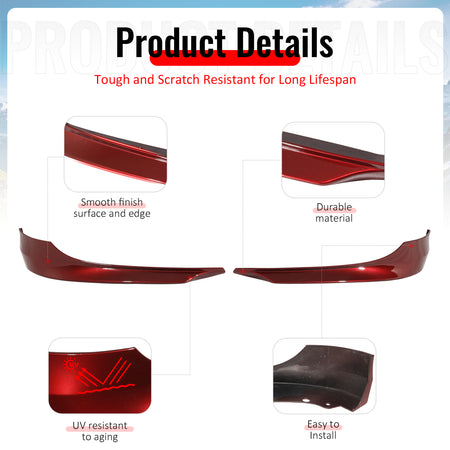 Fits 09-11 E90 LCI OE Painted #A82 Vermillion Red Metallic PP Front Splitter