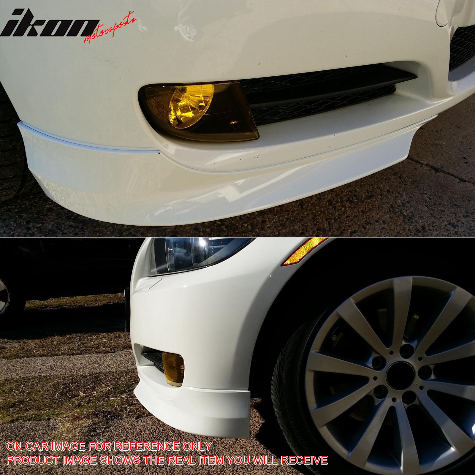 Fits 09-11 E90 LCI OE Painted #A82 Vermillion Red Metallic PP Front Splitter