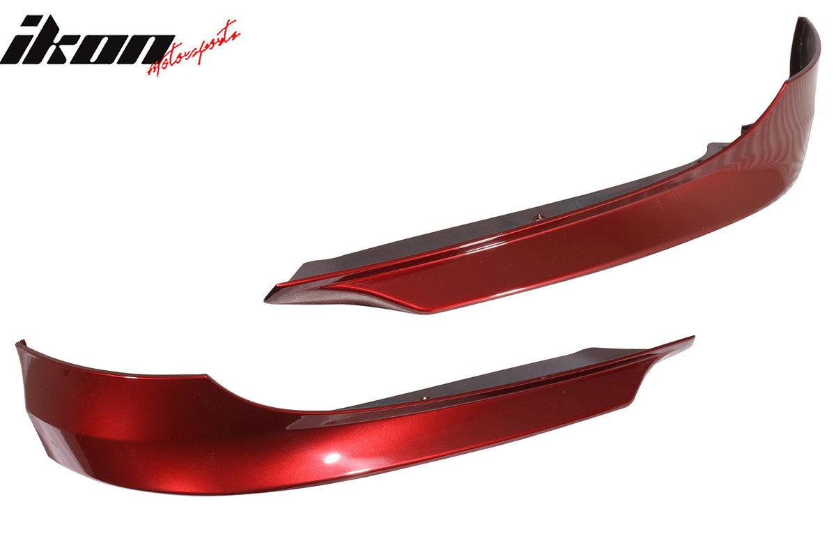 Fits 09-12 BMW E90 3-Series Sedan OE Style Front Lip Splitters Painted #A82 Red